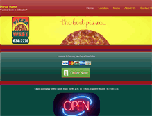 Tablet Screenshot of pizzaweststw.com